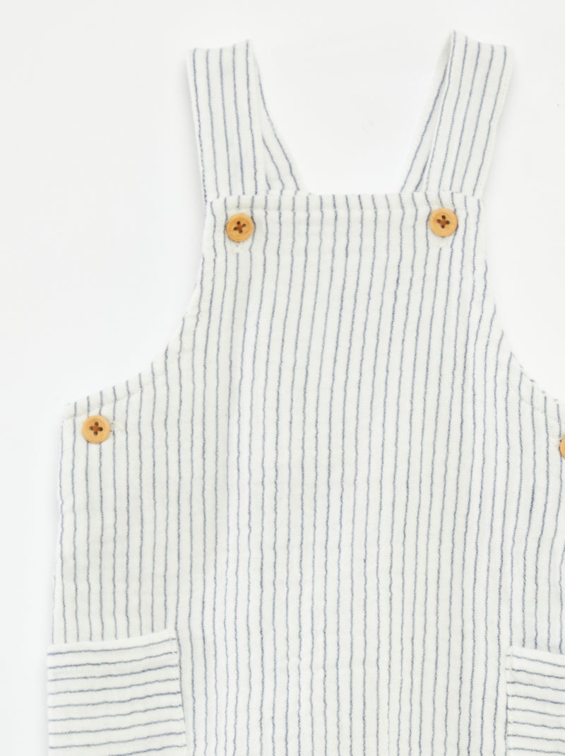 Korte salopette van zachte, luchtige katoen 'Name it' BIEGE - Kiabi