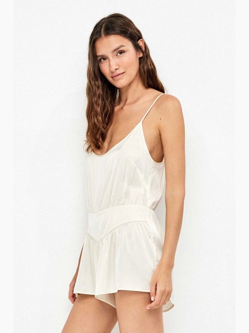 Korte satijnen jumpsuit - Kiabi