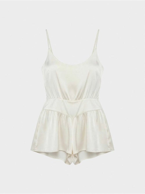 Korte satijnen jumpsuit - Kiabi