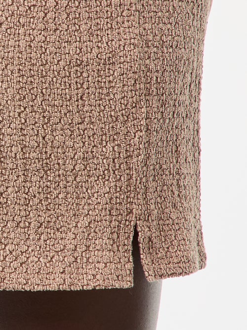 Korte short met wafeltextuur - Kiabi