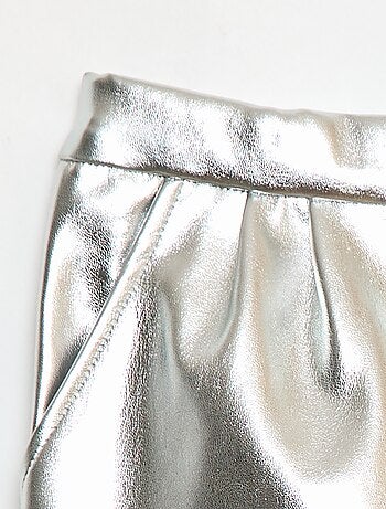 Korte short van imitatieleer