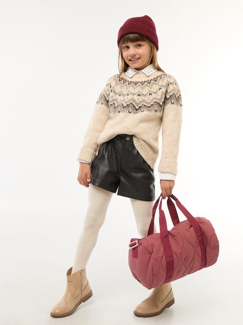 Korte short van imitatieleer - Kiabi