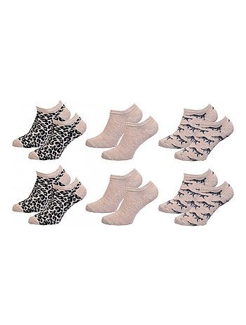 Korte sokken dames TWINDAY - Set van 6