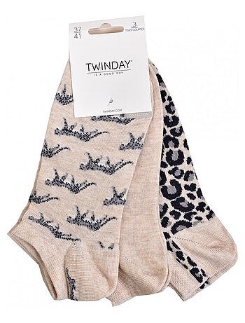 Korte sokken dames TWINDAY - Set van 6