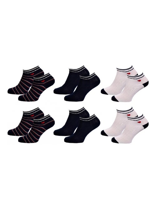 Korte sokken dames TWINDAY - Set van 6 - Kiabi Korte sokken dames TWINDAY - Set van 6 - Kiabi