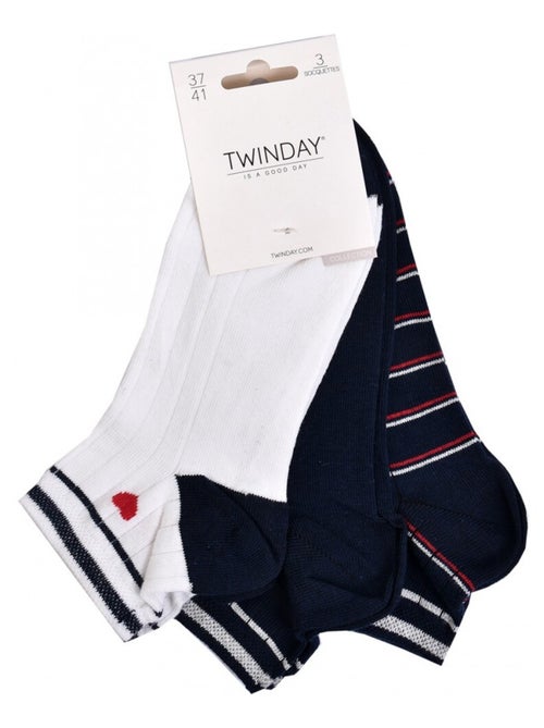 Korte sokken dames TWINDAY - Set van 6 - Kiabi Korte sokken dames TWINDAY - Set van 6 - Kiabi