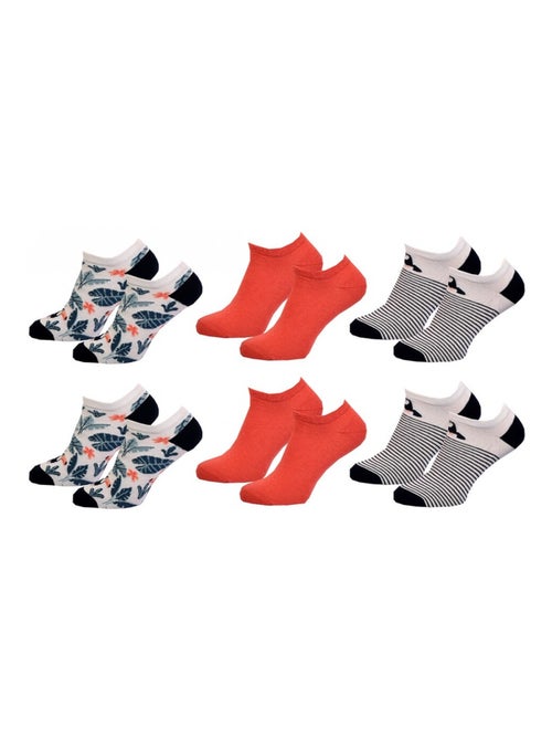 Korte sokken dames TWINDAY - Set van 6 - Kiabi Korte sokken dames TWINDAY - Set van 6 - Kiabi