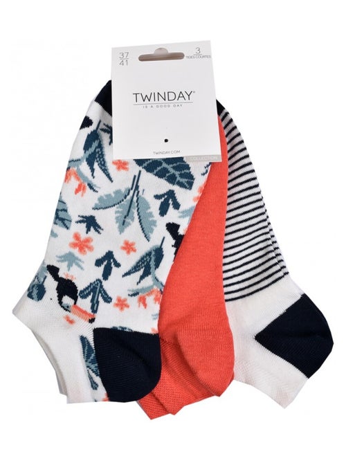 Korte sokken dames TWINDAY - Set van 6 - Kiabi Korte sokken dames TWINDAY - Set van 6 - Kiabi