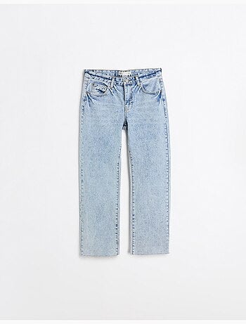 Korte spijkerbroeken met rechte uitgesneden broek, MO Fashion