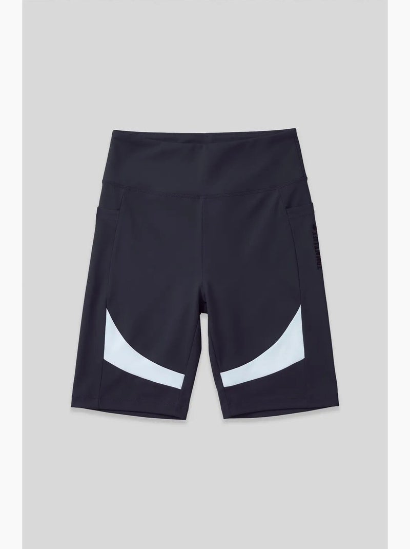 Korte sportlegging met hoge taille tommy Grijs Wit - Kiabi