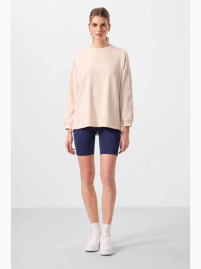 Korte sportlegging met hoge taille tommy Marineblauw - Kiabi