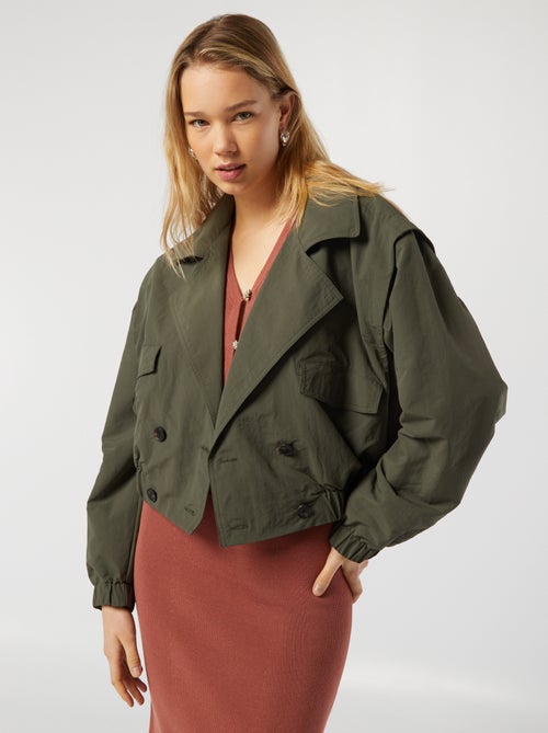 Korte trenchcoat - cropped model - Kiabi