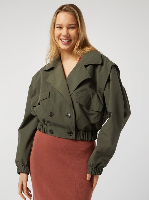 Korte trenchcoat - cropped model - Kiabi