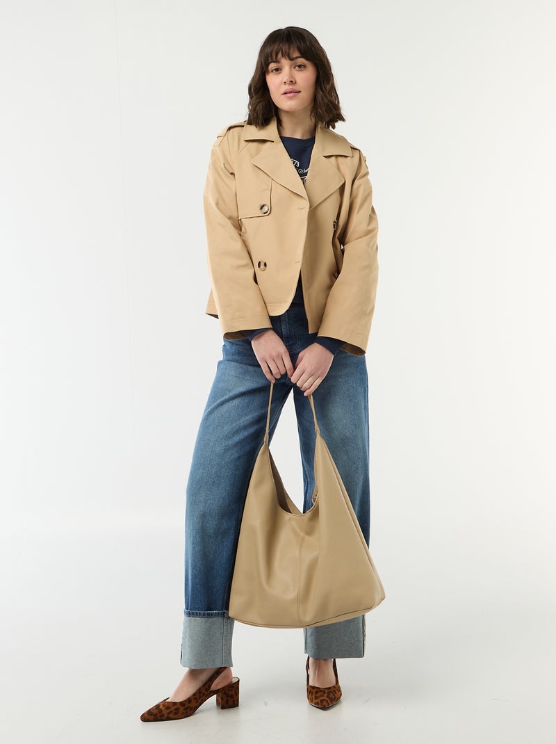Korte trenchcoat Biege - Kiabi
