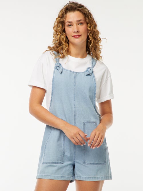 Korte tuinbroek met knoopbandjes - Kiabi