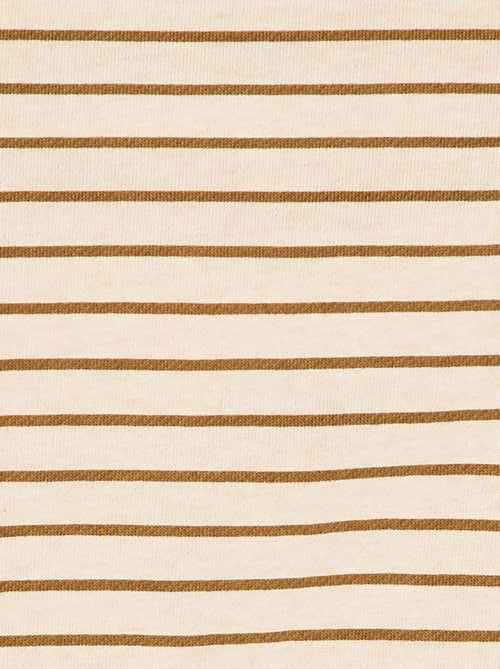 Korte tuinbroek van french terry met katoenen bandjes - Kiabi