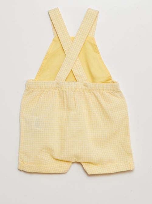 Korte tuinbroek van gemengd linnen - Kiabi