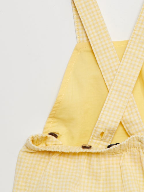 Korte tuinbroek van gemengd linnen - Kiabi