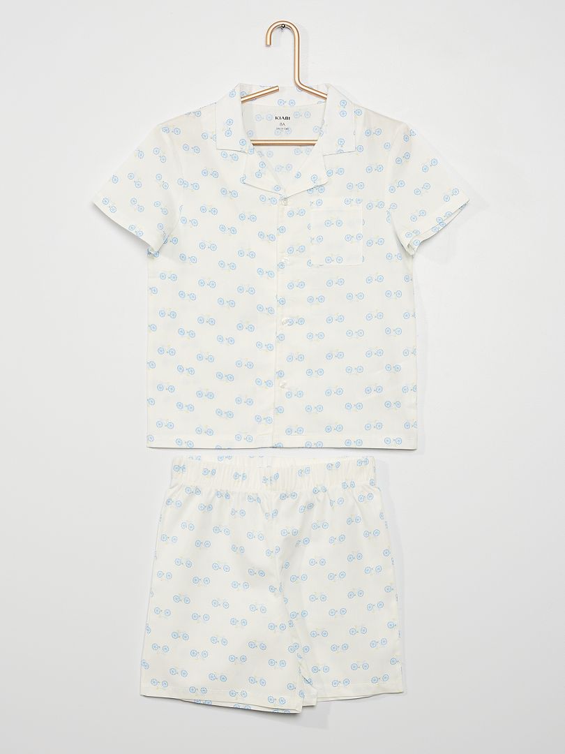 Korte, tweedelige pyjama WIT - Kiabi