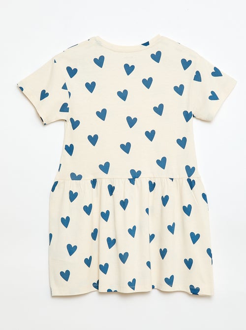 Kortemouwjurk met motief - Kiabi