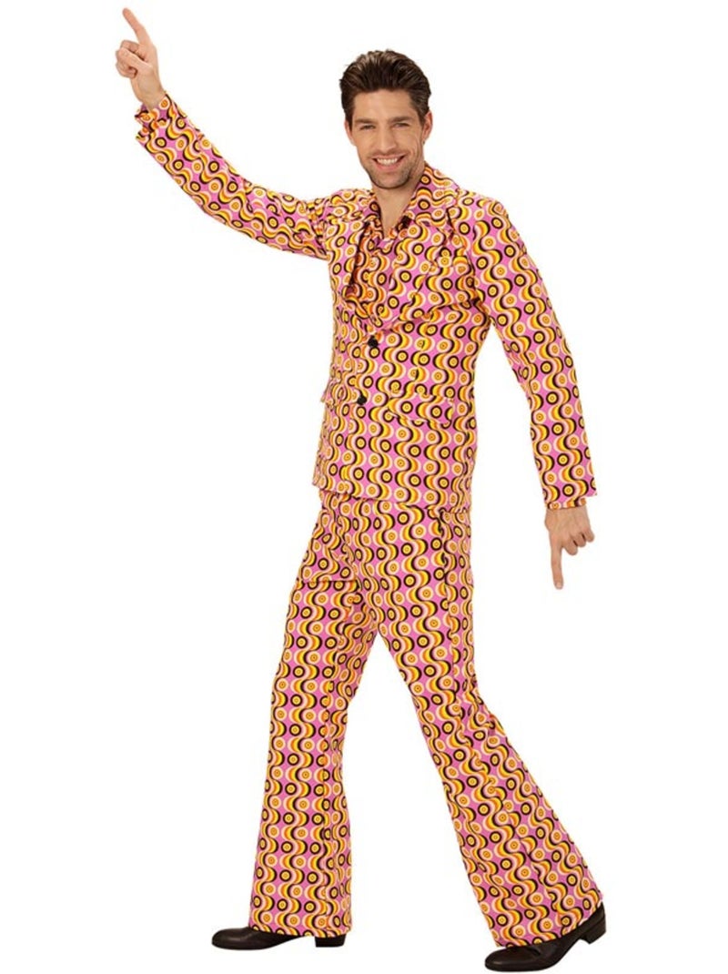 Kostuum met discogolven en cirkels uit de jaren 70 Multicolor - Kiabi
