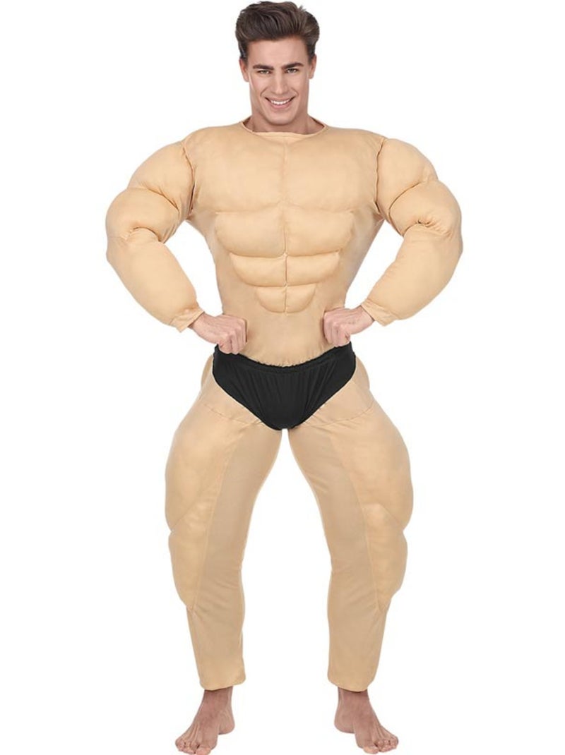 Kostuum van een gespierde bodybuilder met korte broek Multicolor - Kiabi