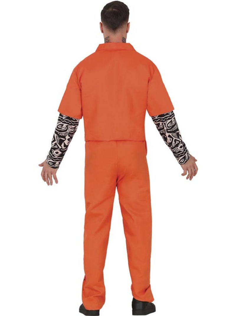 Kostuum van een getatoeëerde gevangene Multicolor - Kiabi