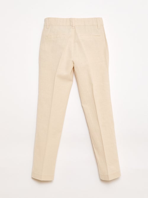 Kostuumbroek van linnenmix - Kiabi