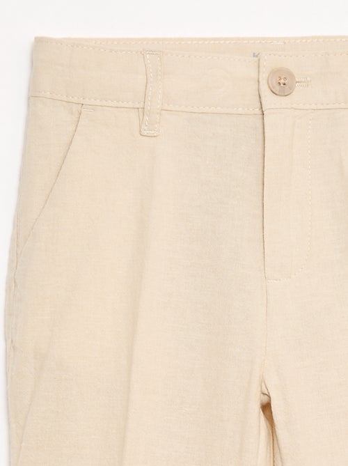 Kostuumbroek van linnenmix - Kiabi