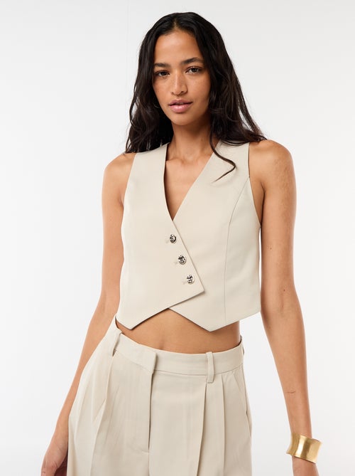 Kostuumgilet met asymmetrische knoopsluiting - Kiabi