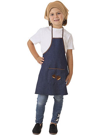Kostuumset voor kastanjeverkoopster (jeans): schort en sjaal