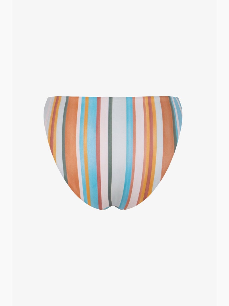 Kourtney minimal gestreepte bikinibroek met middelhoge taille penti Wit Blauw - Kiabi