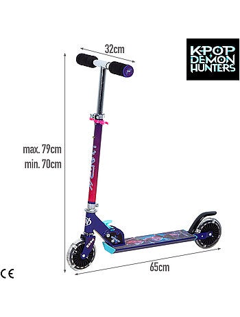 Kpop demon hunters opvouwbare step met 2 wielen en verlichting
