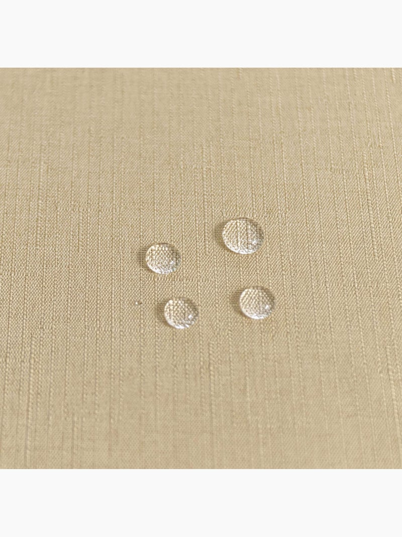 Kreukvrij, vlekbestendig tafelkleed met gevlekt effect Beige - Kiabi