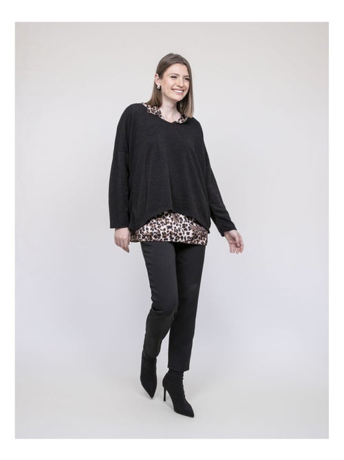 Kubila 2-in-1 shirt met luipaardprint - Kiabi Kubila 2-in-1 shirt met luipaardprint - Kiabi