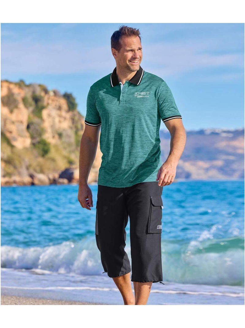 Kuitbroek van microvezel traveling - atlas for men Zwart - Kiabi