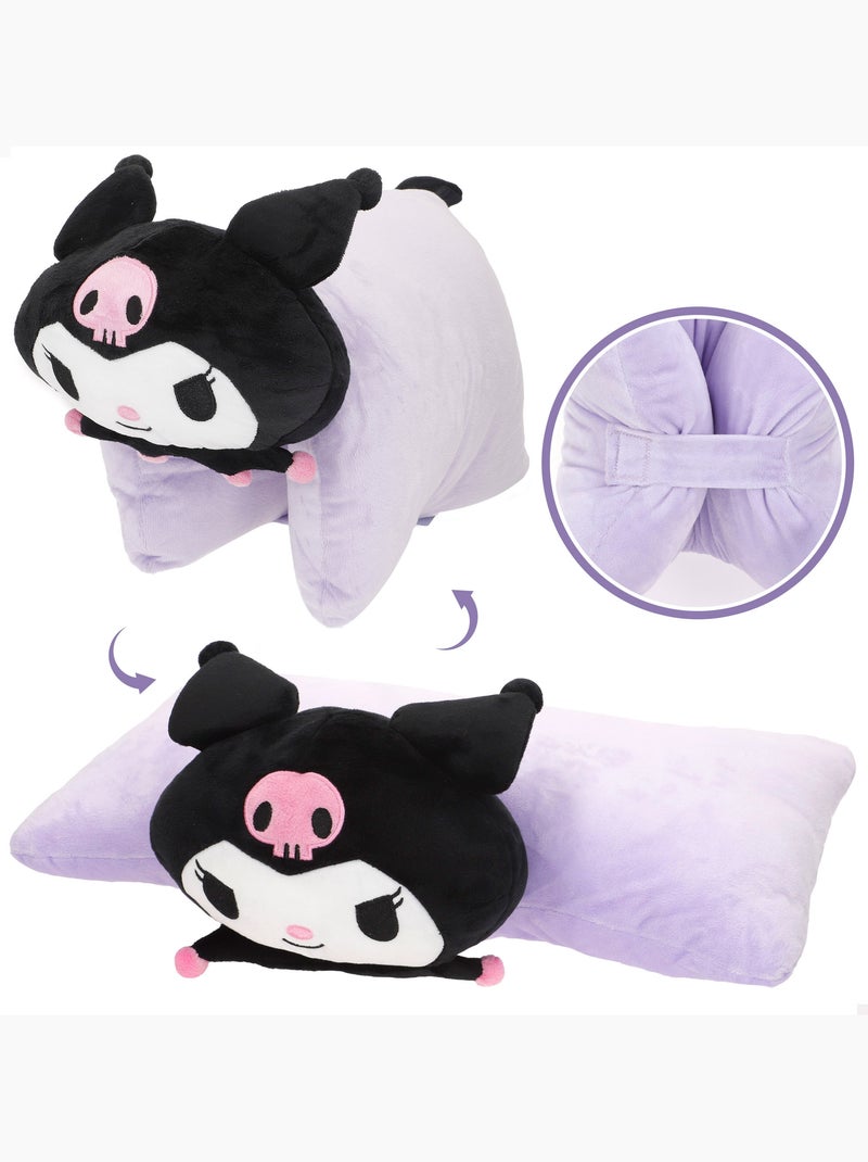 Kuromi 2-in-1 zacht en fluweelachtig pluche kussen Lila-mauve - Kiabi