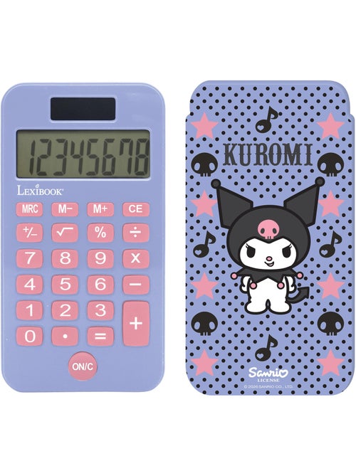Kuromi 8 digits pocket rekenmachine met bescherming hoes - Kiabi Kuromi 8 digits pocket rekenmachine met bescherming hoes - Kiabi