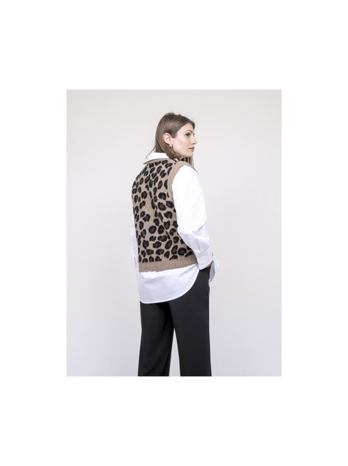 Kurtina mouwloze trui met luipaardprint - Kiabi