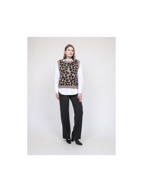 Kurtina mouwloze trui met luipaardprint - Kiabi