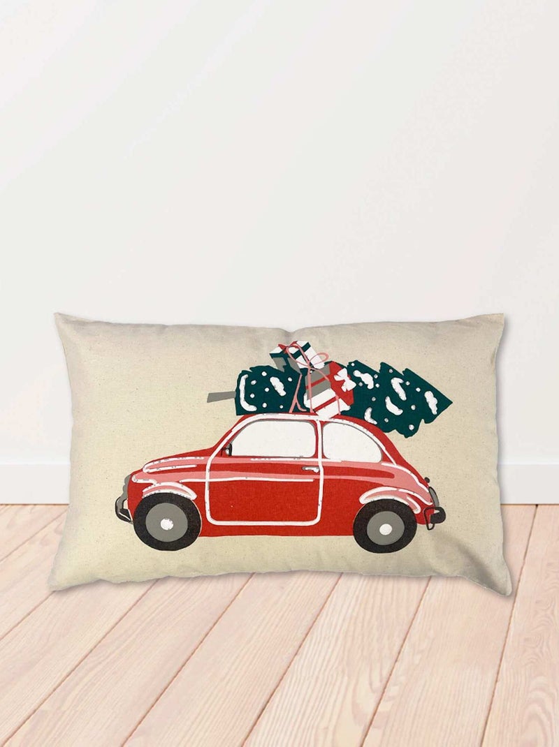 Kussen in kerstsfeer - Auto ROOD - Kiabi