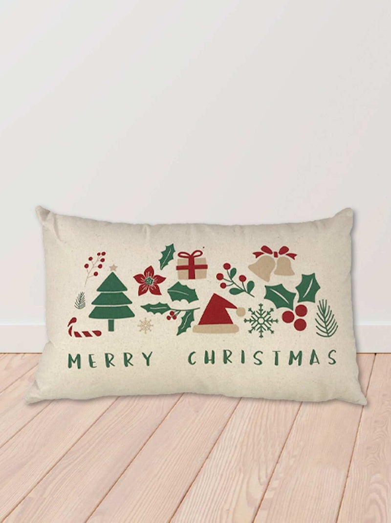Kussen in kerstsfeer - 'Merry Christmas' BIEGE - Kiabi