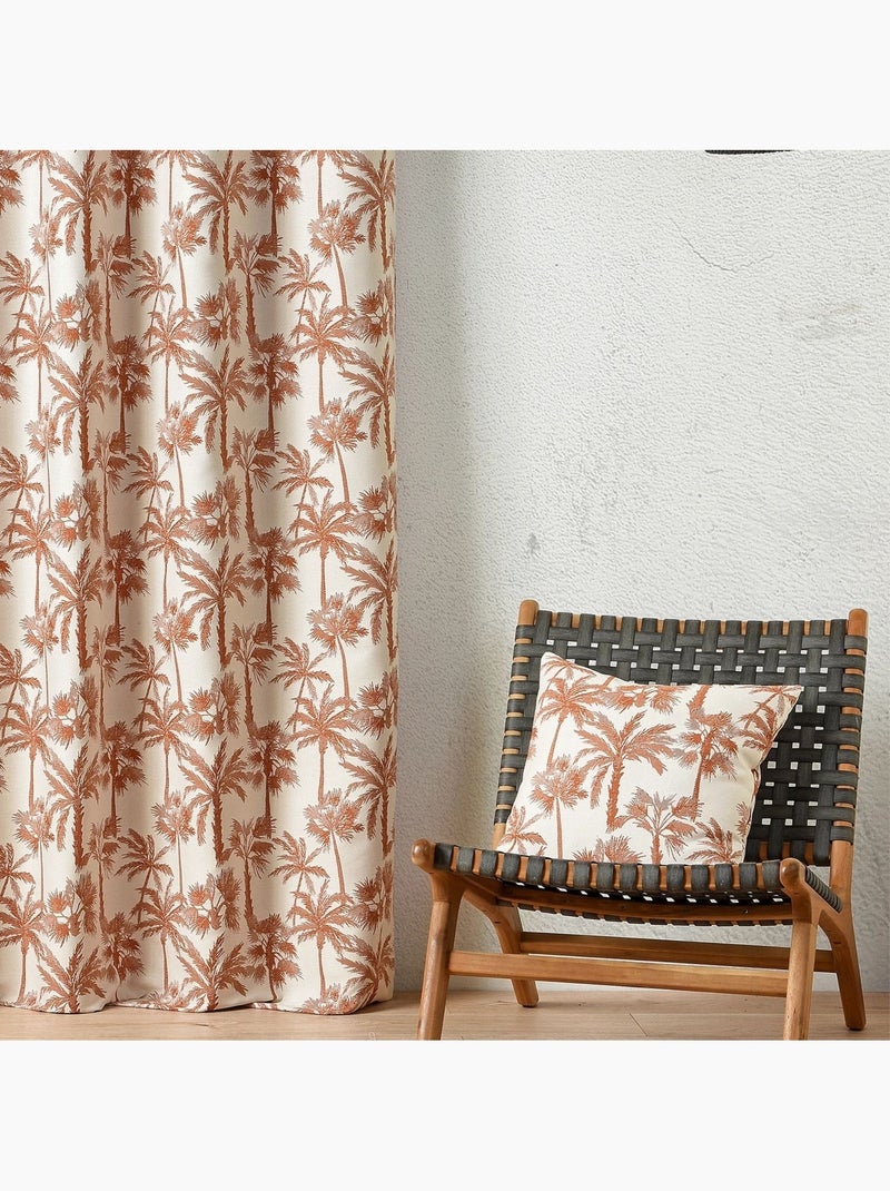 Kussen met palmmotief Terracotta - Kiabi