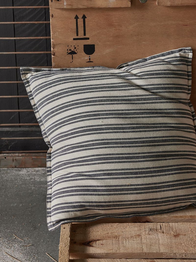 Kussen met strepenprint WIT - Kiabi