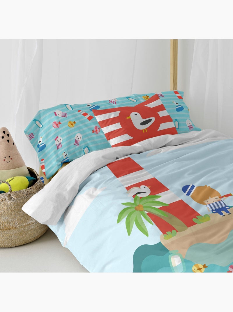 Kussenhoes Lighthouse "Happyfriday" Multicolor - Kiabi