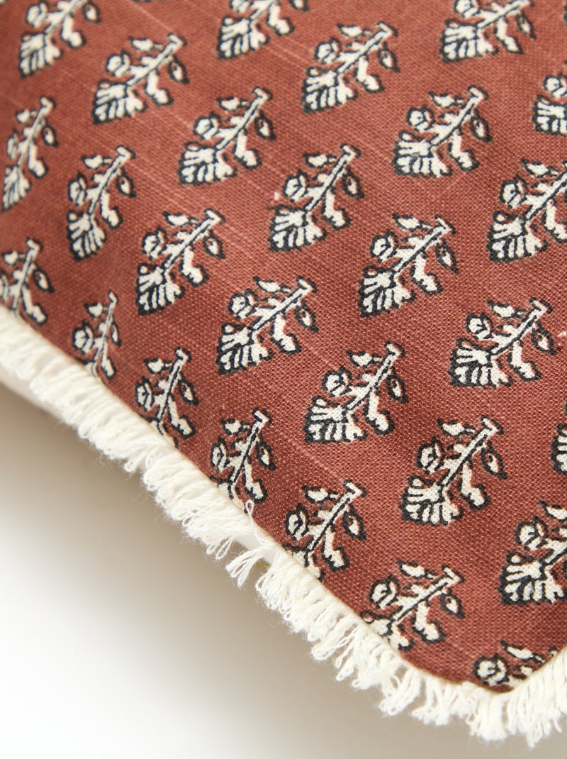 Kussenhoes met bloemenprint (45x45 cm) - Kiabi Home Biege - Kiabi