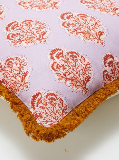 Kussenhoes met franjes (45 x 45 cm) - Kiabi