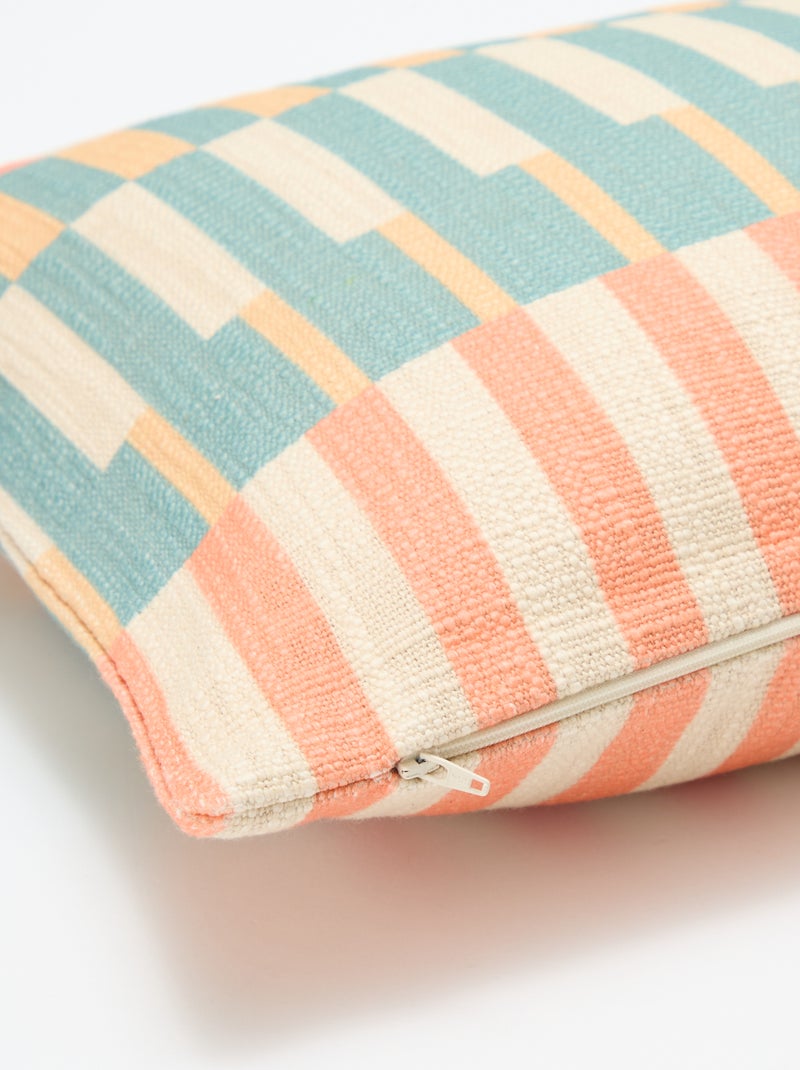 Kussenhoes met geometrische motieven Oranje - Kiabi