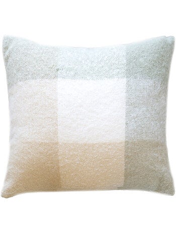Kussenhoes met ruitjesmotief in mohairlook