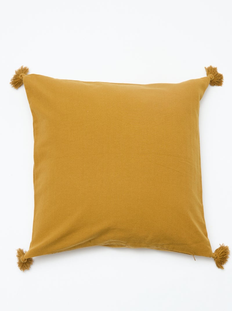 Kussenhoes met vichyruit (45x45 cm) - Kiabi Home Geel - Kiabi